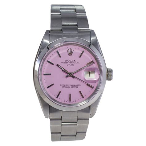 rolex oyster pink face|Rolex Oyster perpetual pink dial.